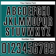 Custom Black Teal-White Gradient Line Sublimation Soccer Uniform Jersey