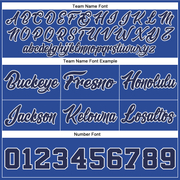 Custom Blue Navy-White Authentic Throwback Basketball Shorts