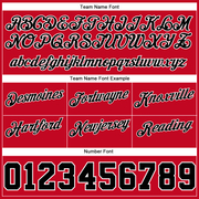 Custom Red Black-White Authentic Throwback Basketball Shorts