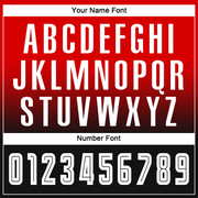 Custom Red White-Black Sublimation Long Sleeve Fade Fashion Soccer Uniform Jersey