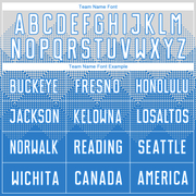 Custom Powder Blue White Sublimation Soccer Uniform Jersey