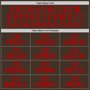 Custom Brown Red Performance Golf Polo Shirt