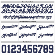 Custom White Navy Pinstripe Navy-Gray Authentic Basketball Shorts