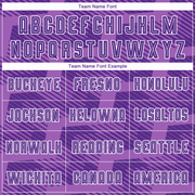 Custom Purple Medium Purple-White Line Sublimation Soccer Uniform Jersey