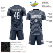 Custom Steel Gray White Sublimation Soccer Uniform Jersey