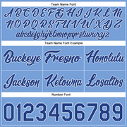 Custom Light Blue Royal-White Authentic Throwback Basketball Shorts