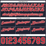 Custom White Red-Navy Authentic Throwback Split Fashion Basketball Shorts