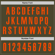 Custom Olive Orange Performance Salute To Service Golf Polo Shirt