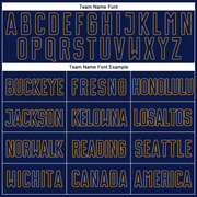 Custom White Navy-Old Gold Sublimation Split Fashion Soccer Uniform Jersey