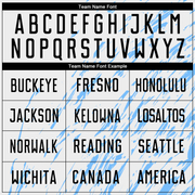 Custom White Black-Light Blue Sublimation Soccer Uniform Jersey