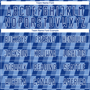 Custom Royal Light Blue-White Line Sublimation Soccer Uniform Jersey