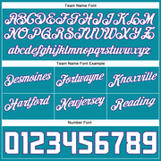 Custom Teal White-Purple Authentic Throwback Basketball Shorts