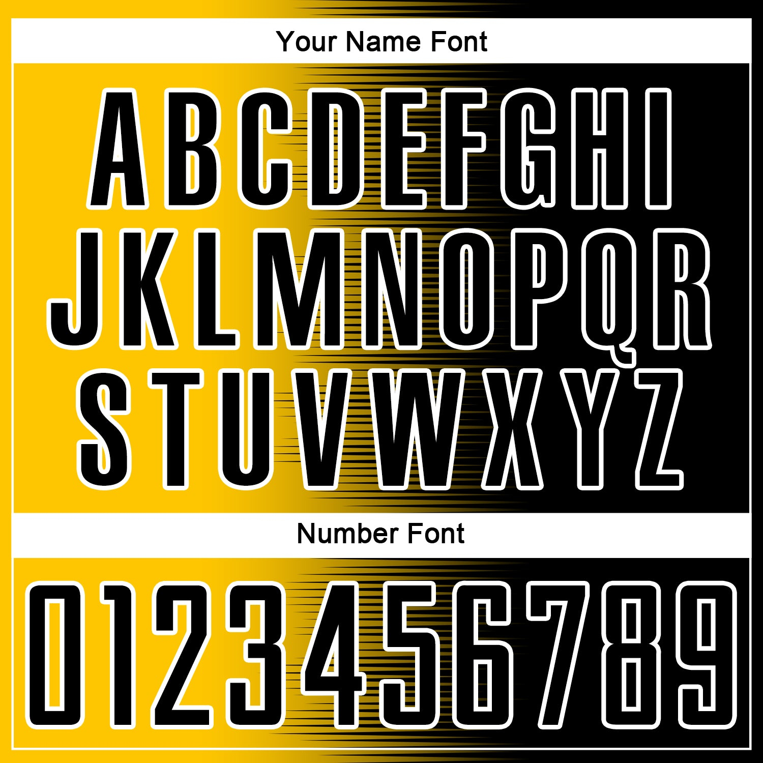 Custom Black Yellow-White Gradient Line Sublimation Soccer Uniform Jersey