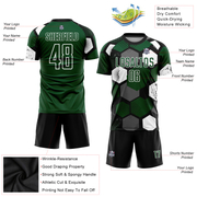 Custom Green Black-White Sublimation Soccer Uniform Jersey