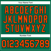 Custom Kelly Green Orange-Black Performance Vapor Golf Polo Shirt