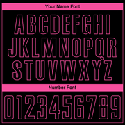 Custom Black Pink Pinstripe Fade Fashion Sublimation Soccer Uniform Jersey