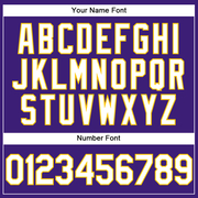 Custom Purple White-Yellow Performance Vapor Golf Polo Shirt