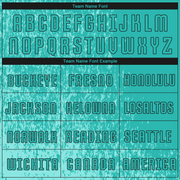 Custom Aqua Aqua-Black Sublimation Soccer Uniform Jersey