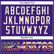 Custom Purple Vintage USA Flag-Cream Performance Vapor Golf Polo Shirt