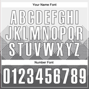 Custom White Steel Gray 3D Pattern Design Gradient Square Shape Performance Polo Shirt