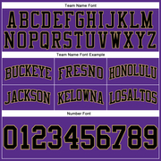 Custom Purple Black-Old Gold Authentic Throwback Basketball Shorts