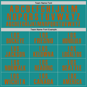 Custom Aqua Texas Orange Performance Golf Polo Shirt