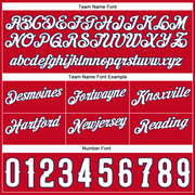 Custom Red White-Navy Authentic Throwback Basketball Shorts