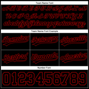 Custom Black Red Authentic Throwback Basketball Shorts