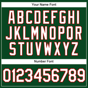 Custom Green White-Red Performance Vapor Golf Polo Shirt