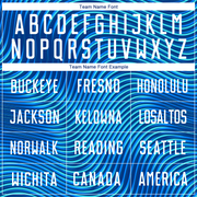 Custom Light Blue White-Royal Sublimation Soccer Uniform Jersey