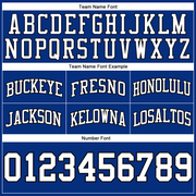 Custom Royal White-Black Authentic Throwback Basketball Shorts