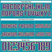 Custom Teal Purple-Gold Authentic Throwback Basketball Shorts