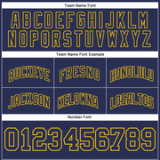 Custom Navy Navy-Gold Authentic Throwback Basketball Shorts