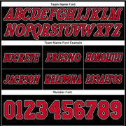 Custom Black Red-White Authentic Throwback Basketball Shorts