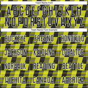 Custom Black Neon Yellow-White Line Sublimation Soccer Uniform Jersey