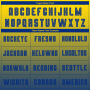 Custom Gold Royal Sublimation Long Sleeve Fade Fashion Soccer Uniform Jersey