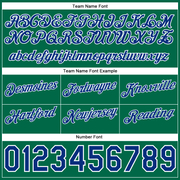 Custom Gray Royal-Kelly Green Authentic Throwback Split Fashion Basketball Shorts