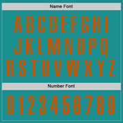 Custom Aqua Texas Orange Performance Golf Polo Shirt