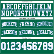 Custom Kelly Green White-Light Blue Authentic Throwback Basketball Shorts