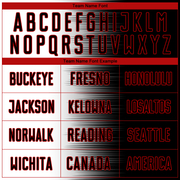 Custom Black White-Red Gradient Line Sublimation Soccer Uniform Jersey