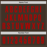 Custom Brown Red Performance Golf Polo Shirt