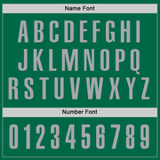 Custom Kelly Green Gray Performance Golf Polo Shirt