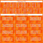 Custom Orange Bay Orange-White Line Sublimation Soccer Uniform Jersey