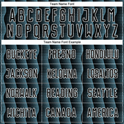 Custom Black Shadow Blue-White Geometric Shape Sublimation Soccer Uniform Jersey