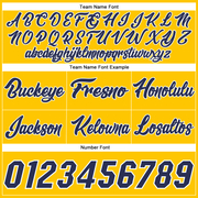 Custom Gold White Pinstripe Navy-White Authentic Basketball Shorts