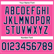 Custom Pink Navy-White Performance Vapor Golf Polo Shirt