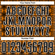 Custom Orange Black-White Geometric Shapes Sublimation Soccer Uniform Jersey