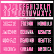 Custom Black Pink-White Gradient Line Sublimation Soccer Uniform Jersey