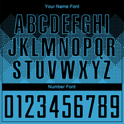 Custom Sky Blue Black Sublimation Soccer Uniform Jersey