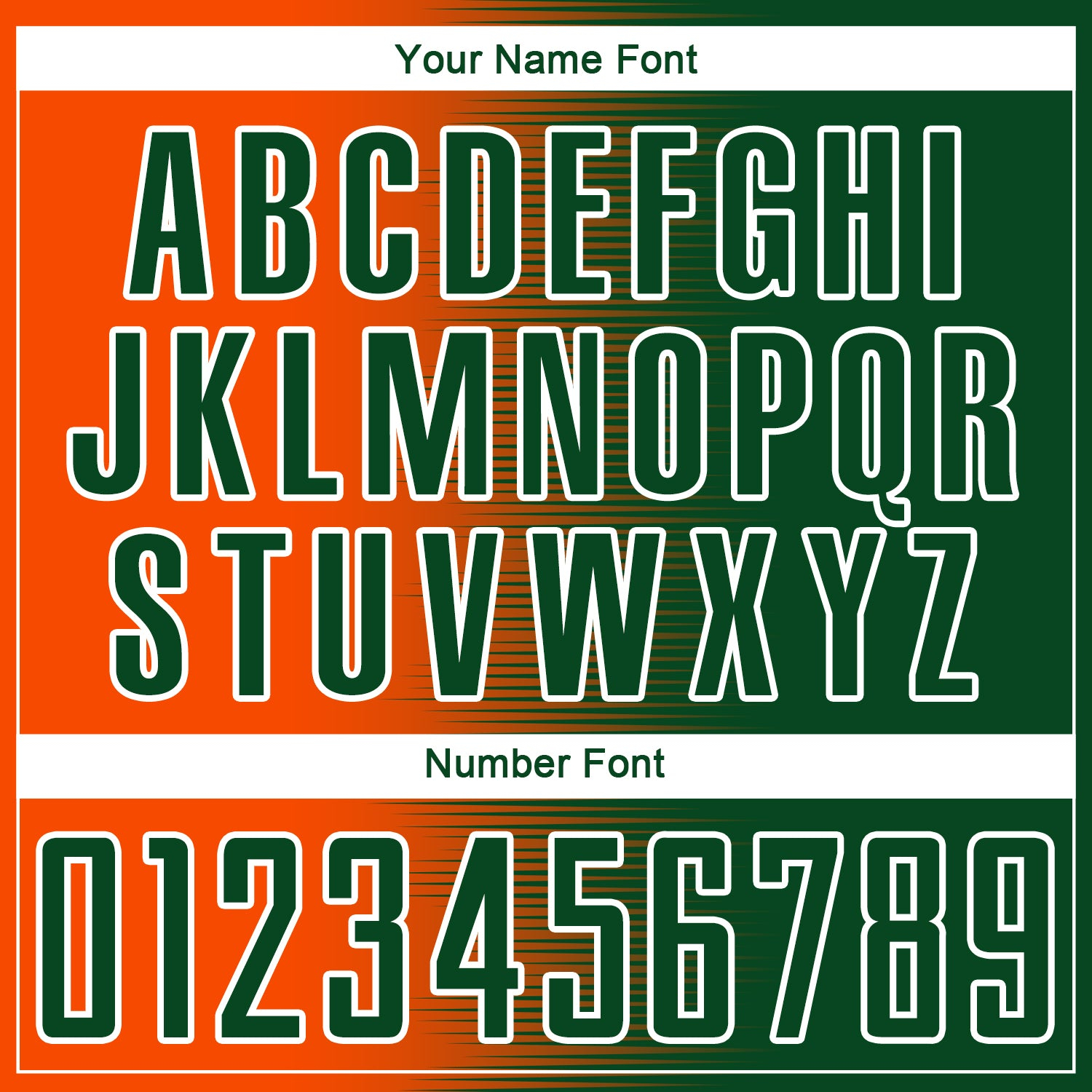 Custom Green Orange-White Gradient Line Sublimation Soccer Uniform Jersey